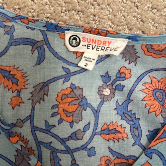 SUNDRY For Evereve All Day Dress Floral Print Size M - Picture 9 of 10